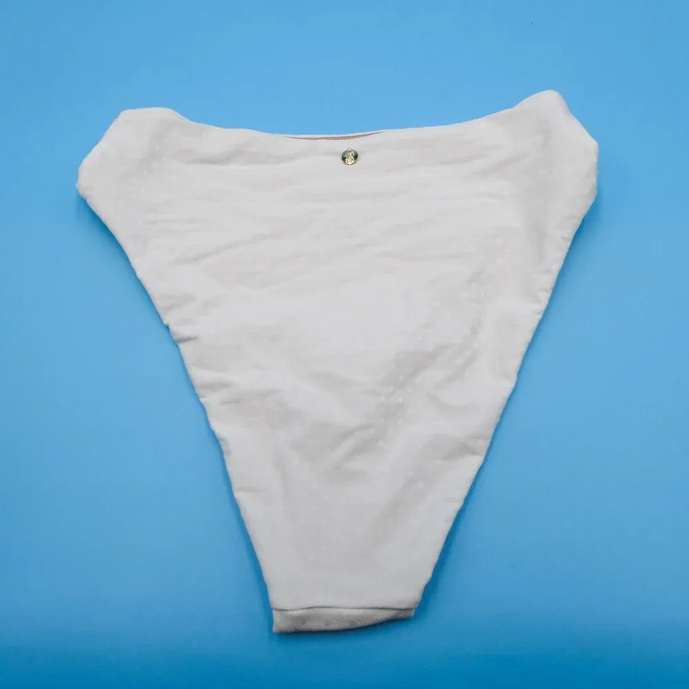 Victorias Secret XS White High Waist‎ Brazilian Bikini Bottom Swimwear Beach New